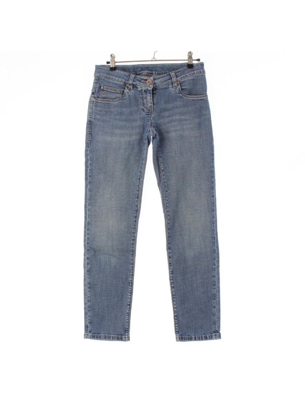 Brunello Cucinelli Denim Slim Fit Low Waist Jeans Pants Blue 36